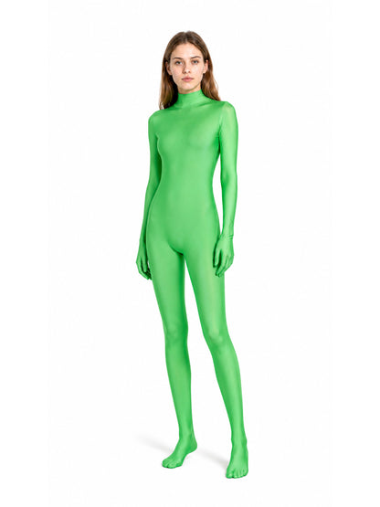 Form-Fitting Green Bodysuit for Carnival