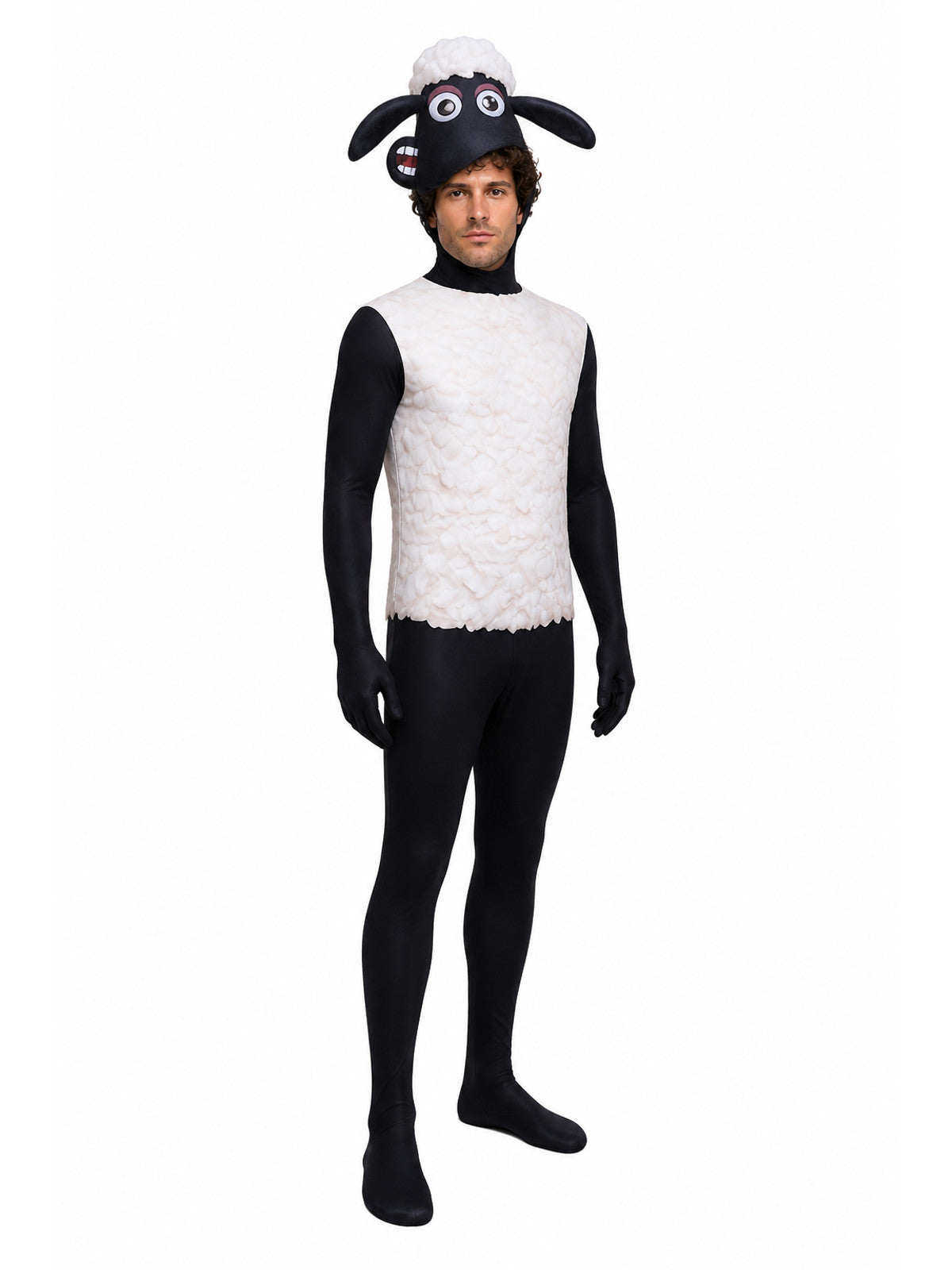 One-Piece Black-and-White Sheep Costume for Cosplay