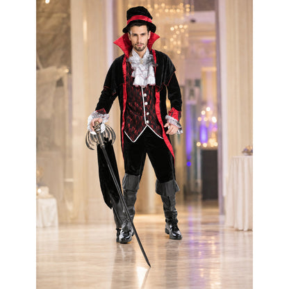 Vampire Carnival Costume with Hat and Cape lifestyle view