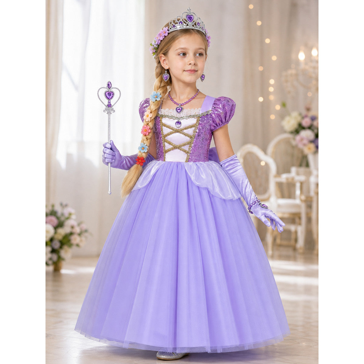 Lilac Princess Costume for Halloween lifestyle view
