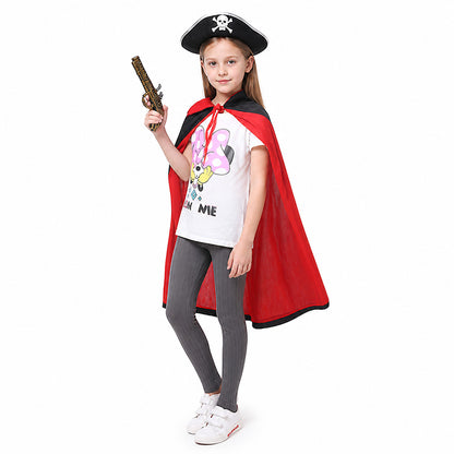 Pirate Costume with Cape, Hat, and Pistol Costume Capes detail