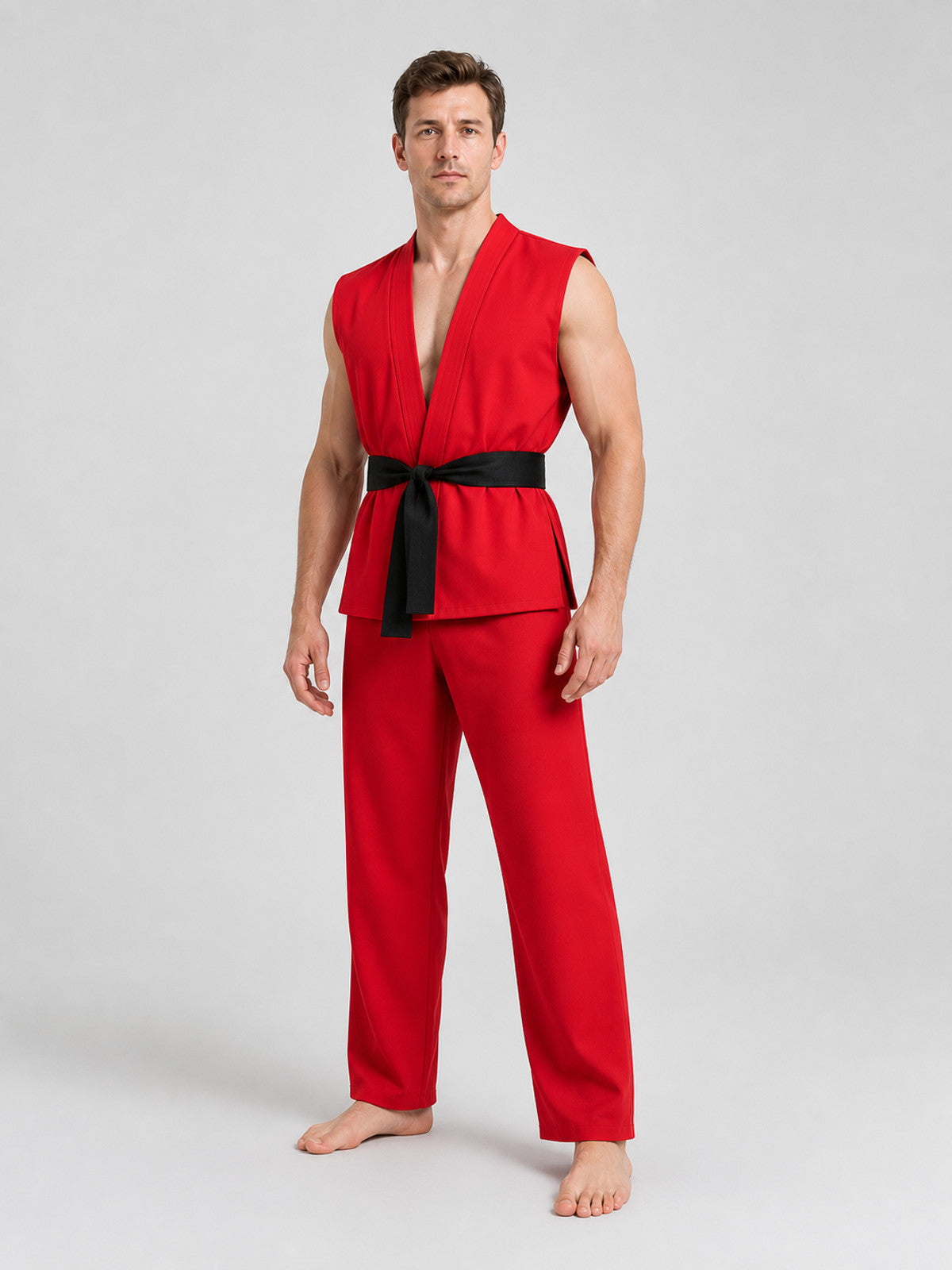 Ryu and Ken Cosplay Costume, Sleeveless Set Costumes detail