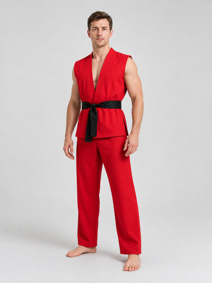 Ryu and Ken Cosplay Costume, Sleeveless Set Costumes detail
