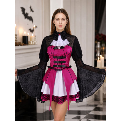 Gothic Draculaura Cosplay Dress with Corset Bodice