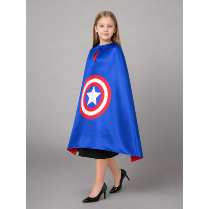Blue Costume Cape with Superhero Mask lifestyle