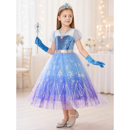 Snowflake Carnival Costume for Girls for Halloween and Cosplay lifestyle view
