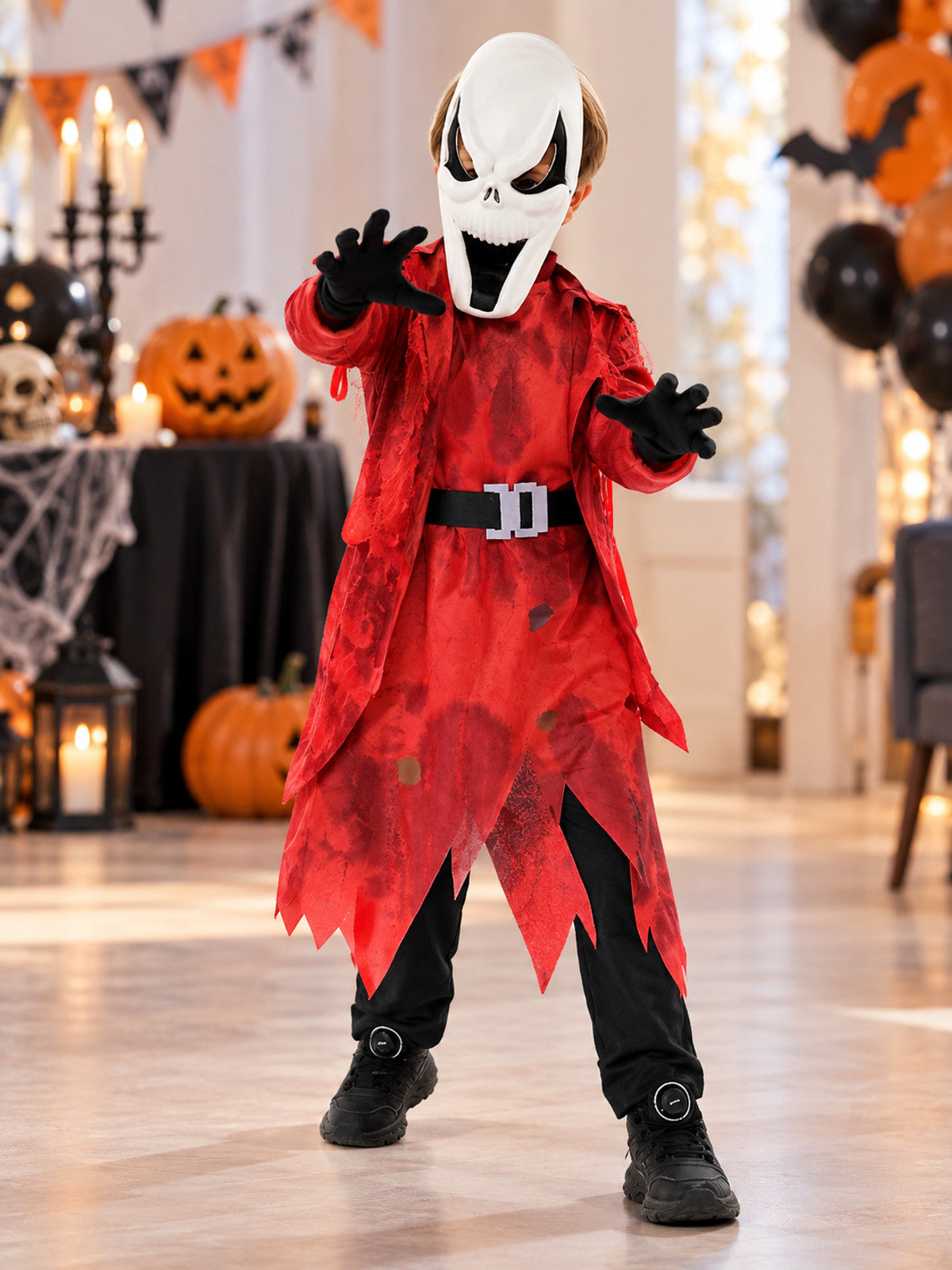 Kids' Vampire Costume for Halloween: Robe, Vest, Mask