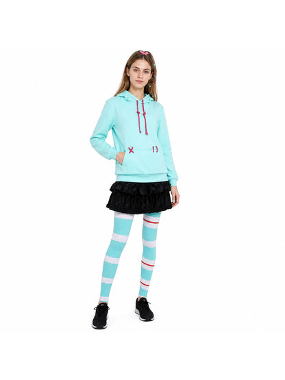 Vanellope Cosplay Costume, Hoodie and Skort
