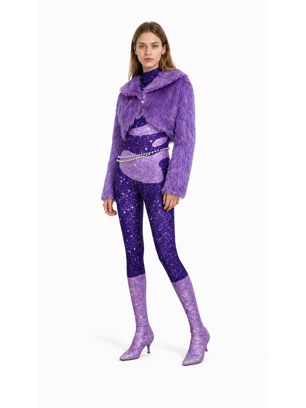 Character Costume: Jumpsuit, Cape, and Chain Costume Capes detail