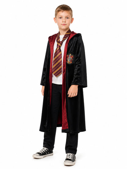 Hooded Robe, Black with Red Lining product detail