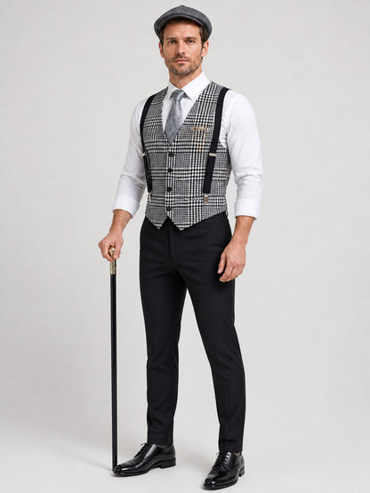 Plaid Vest Suit with Shirt and Accessories Costume Accessories detail
