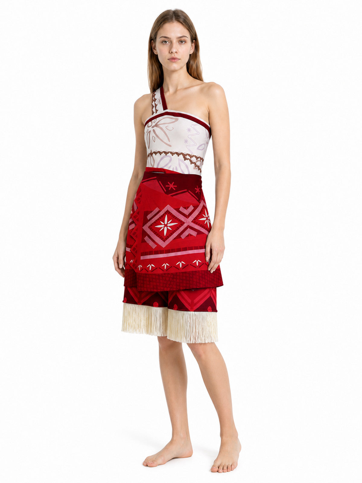 Moana Carnival Costume Jumpsuit with Fringe Costumes detail