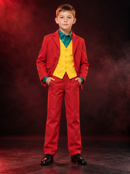 Clown costume: jacket, vest, shirt, pants