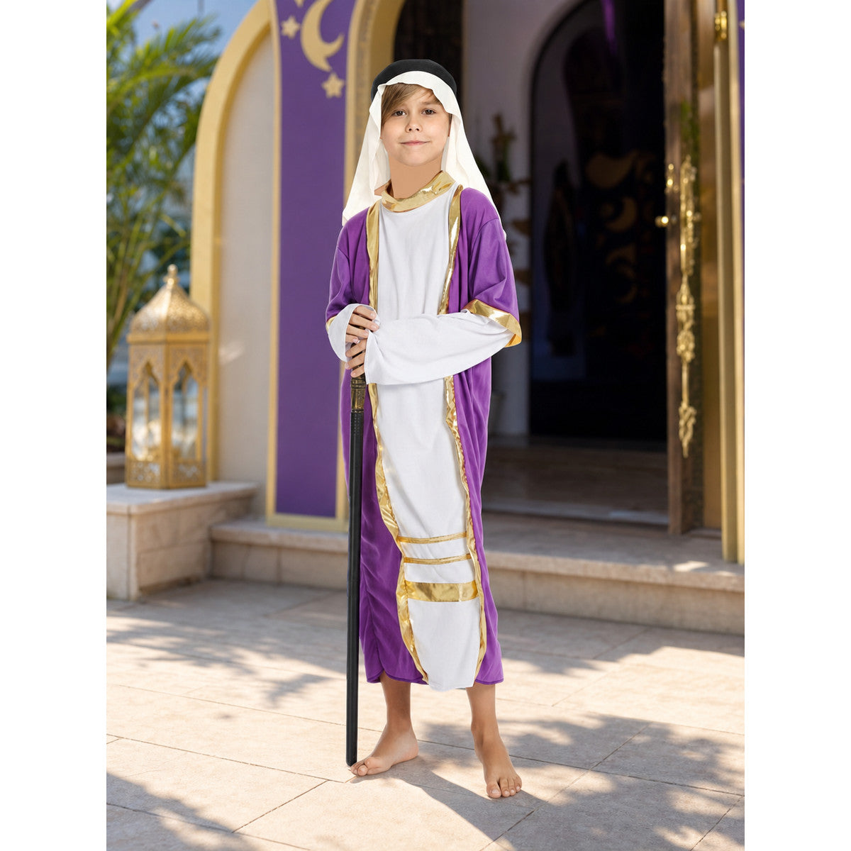 Kids’ Arabic Costume with Robe and Glasses lifestyle view