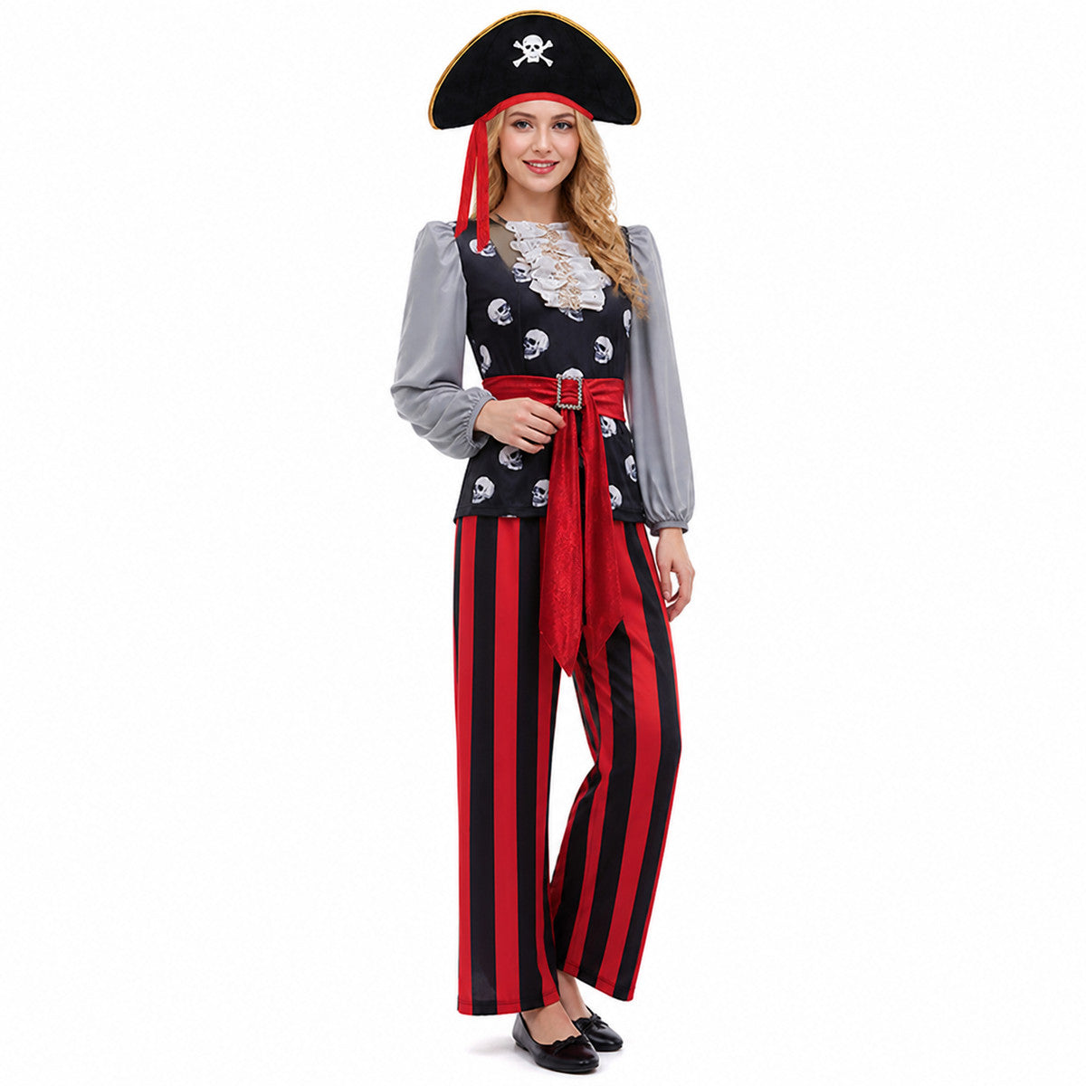 Pirate Costume with Skull Print and Accessories Costume Accessories detail