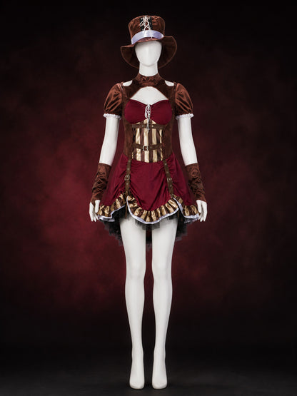 Pirate Costume with Corset and Hat for Halloween Cosplay main product view