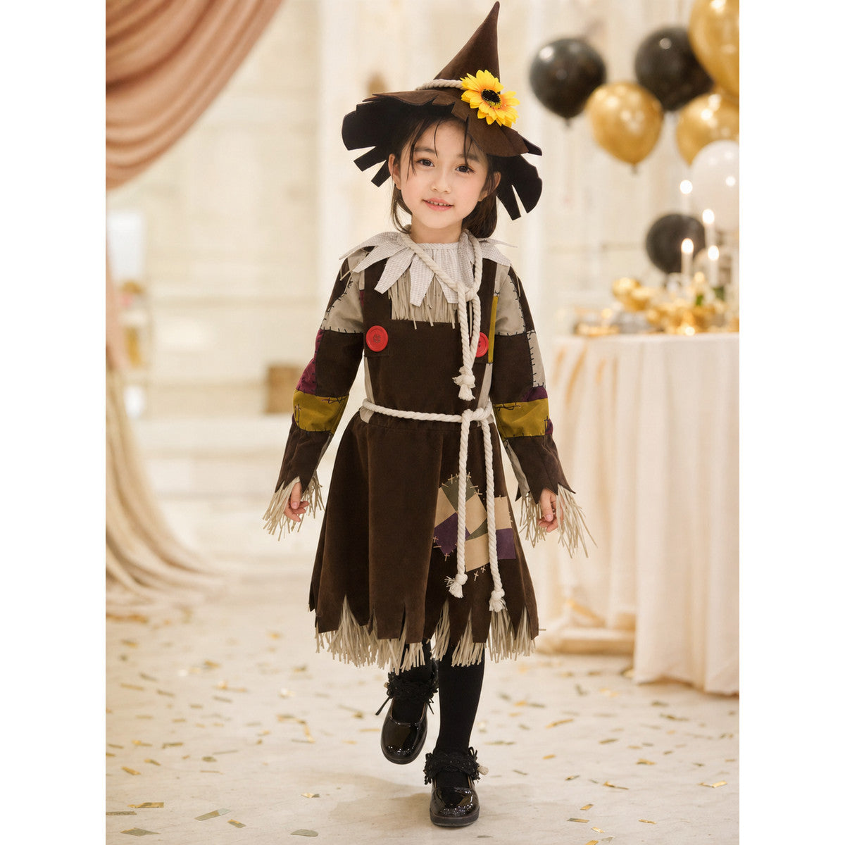 Scarecrow Stage Costume with Hat and Fringe