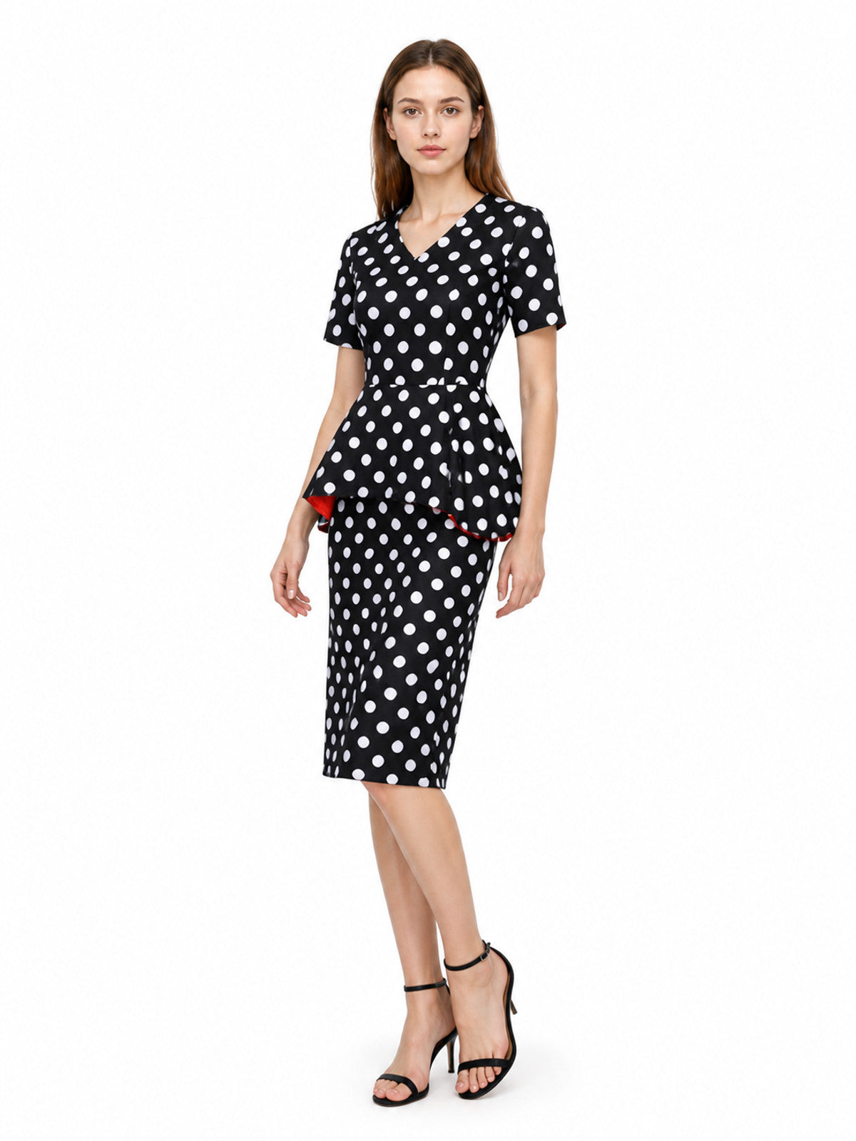 Cosplay Costume Set with Polka-Dot Top and Skirt Costumes detail