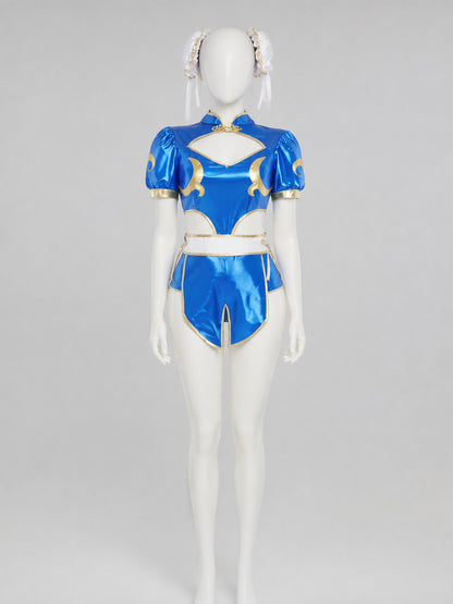 Chun-Li Street Fighter Cosplay Costume with Accessories Costume Accessories detail