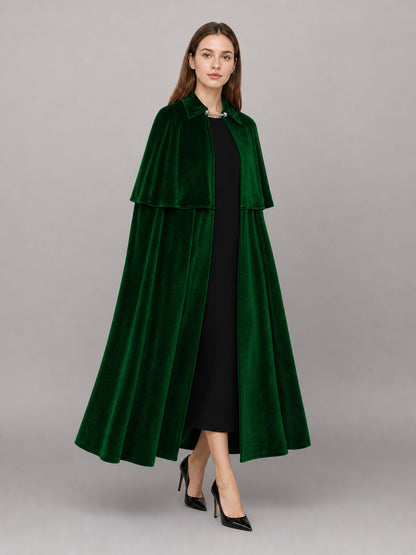 Dark Green Carnival Cape for a Vampire Costume