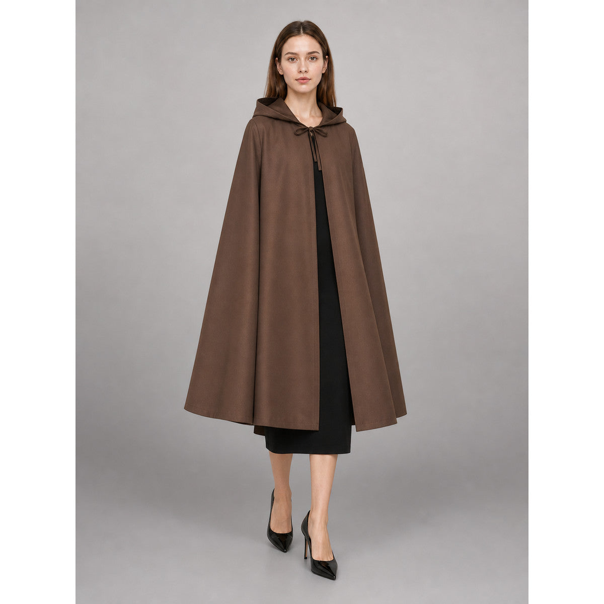 Brown Carnival Cloak with Hood