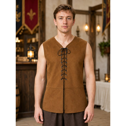 Halloween Medieval-Style Lace-Up Vest lifestyle