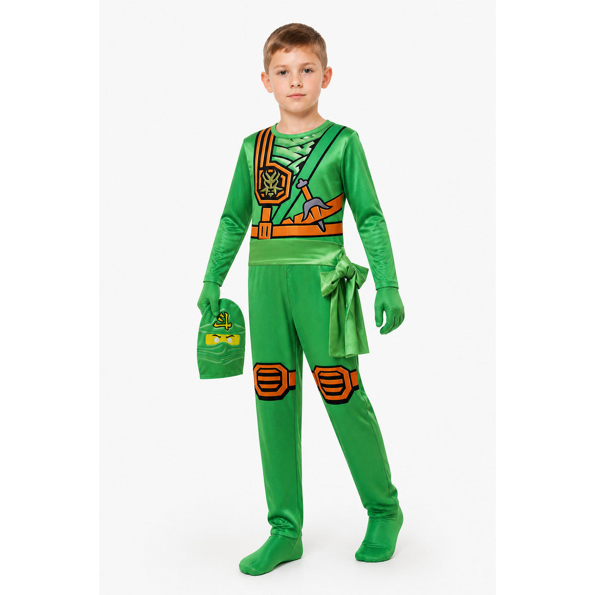 Ninja Costume Jumpsuit with Mask and Gloves Costume Masks detail