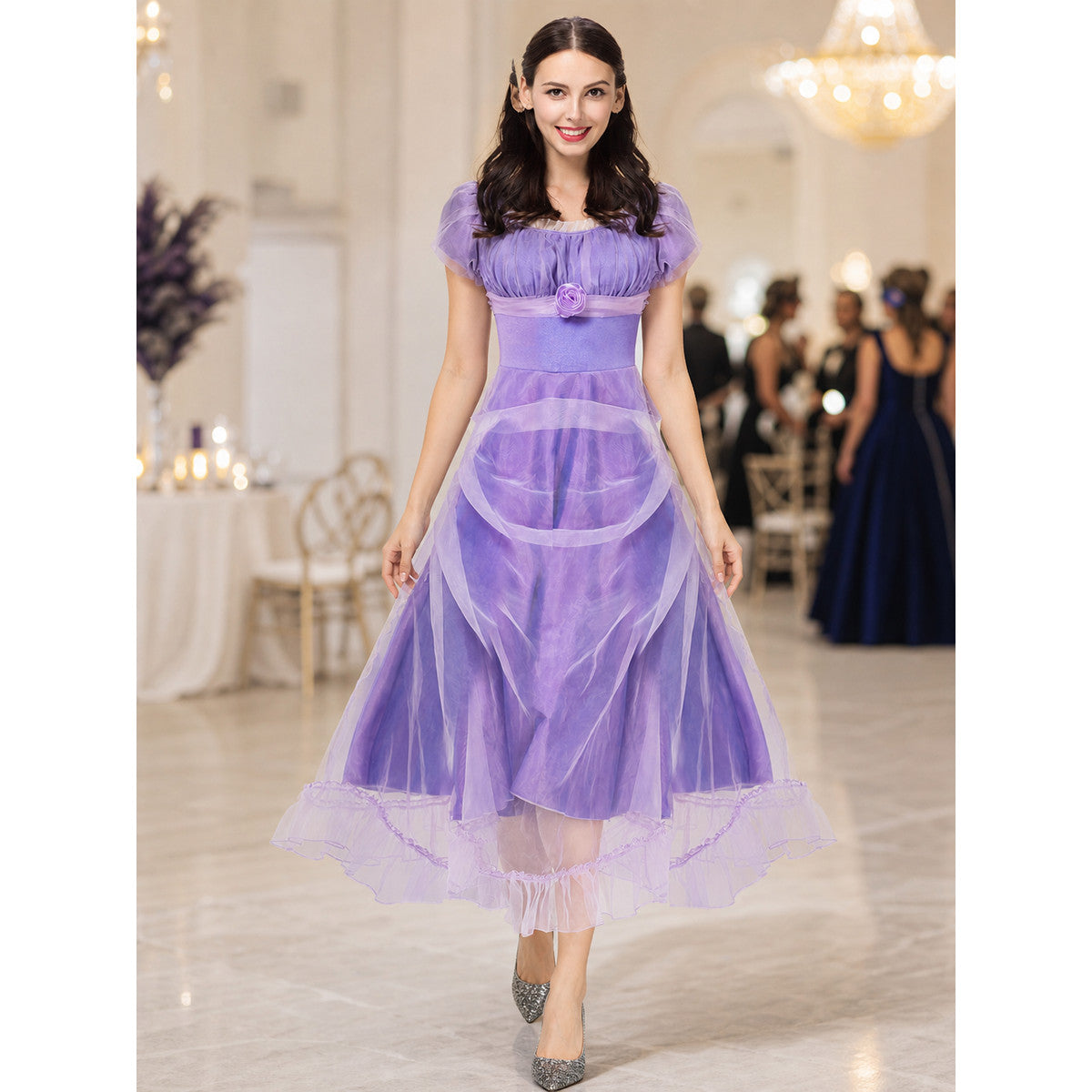 Nutcracker Princess Dress, Purple, Tiered Skirt, M-XL lifestyle view