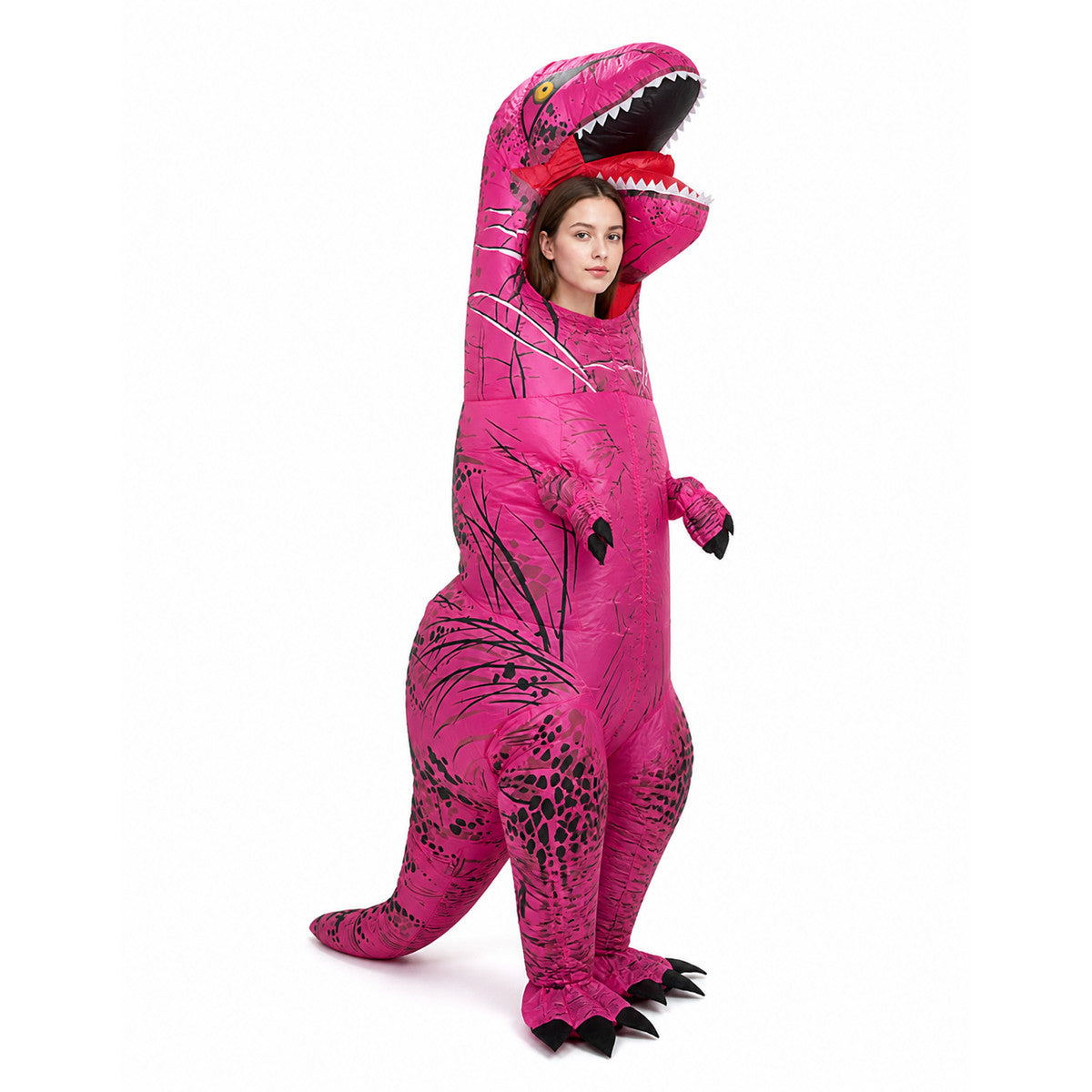 Pink Dinosaur Carnival Costume with a Long Tail Costumes detail