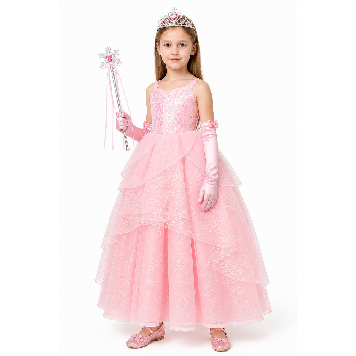Children’s Princess Costume with Crown and Wand product detail