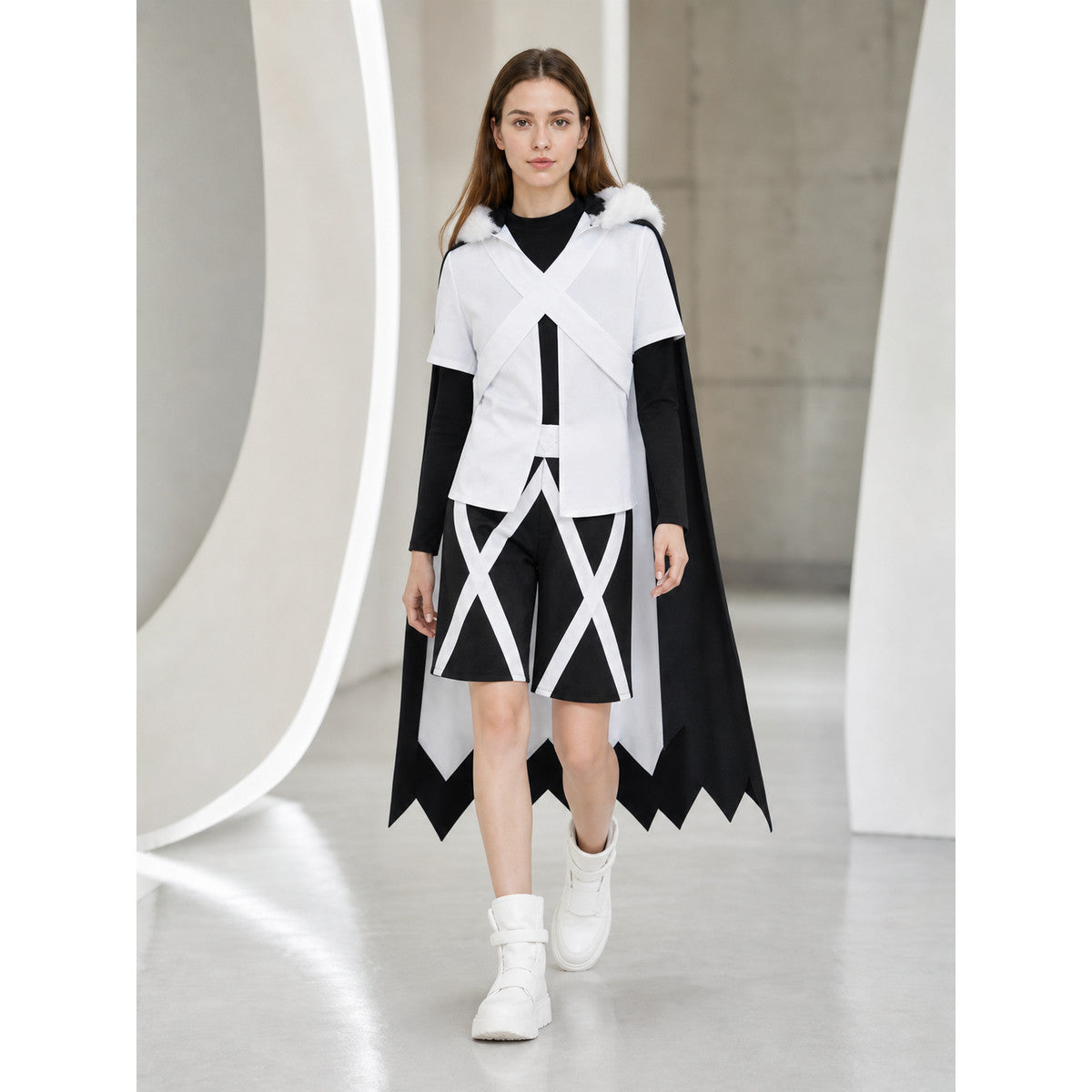 XTALE Cross Sans Cosplay Costume with Cape and Shorts