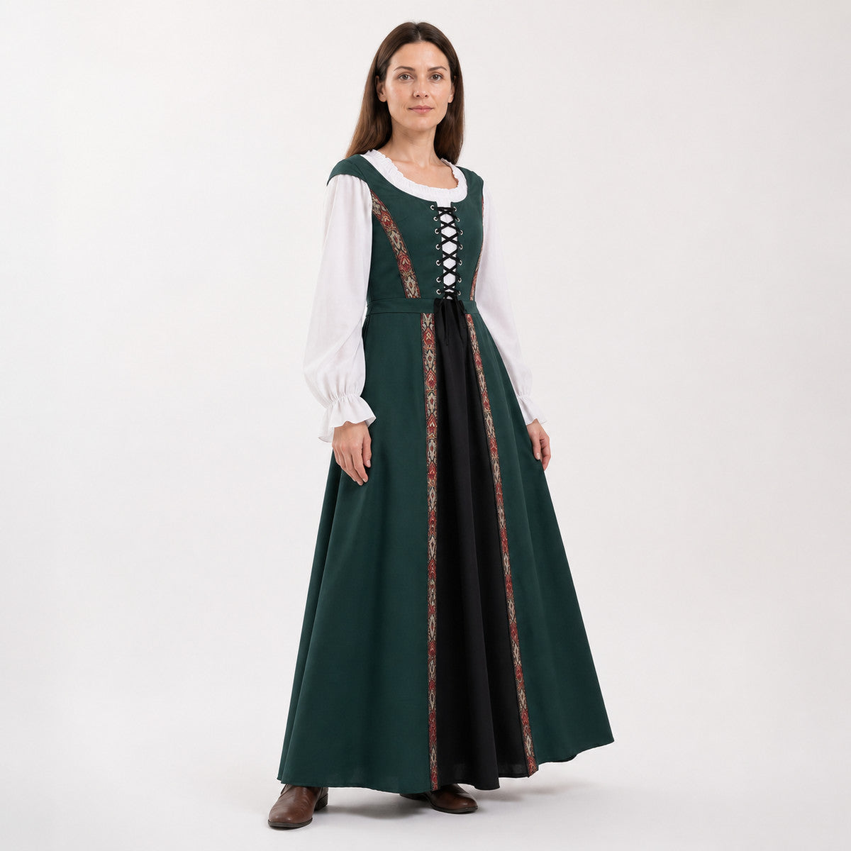 Gothic Lace-Up Dress with a Full Skirt for Cosplay Costume Dresses detail