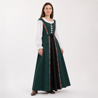 Gothic Lace-Up Dress with a Full Skirt for Cosplay Costume Dresses detail