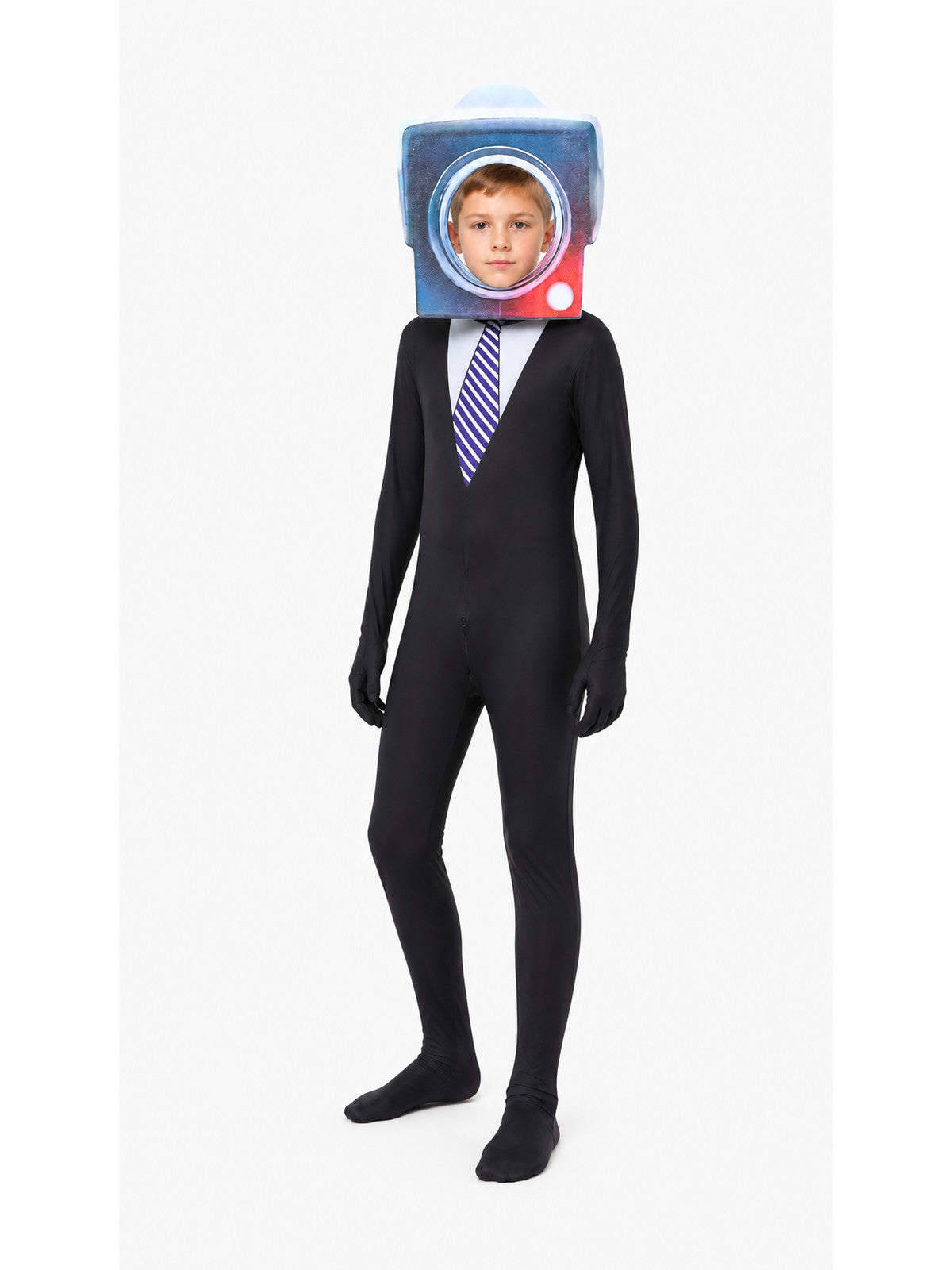 TV Man cosplay jumpsuit with hood
