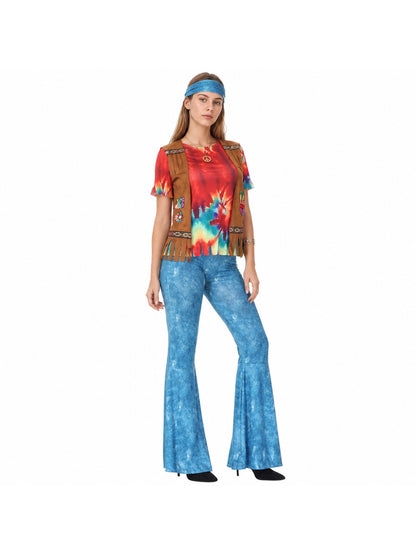 Retro Stage Costume with Fringe and Flared Pants Costumes detail