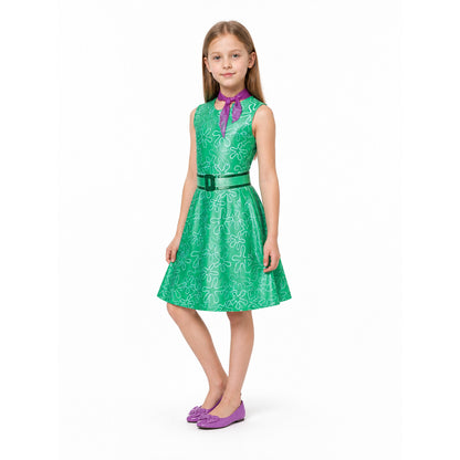 Green Kids' Inside Out 2 Cosplay Dress for Halloween Costume Dresses detail