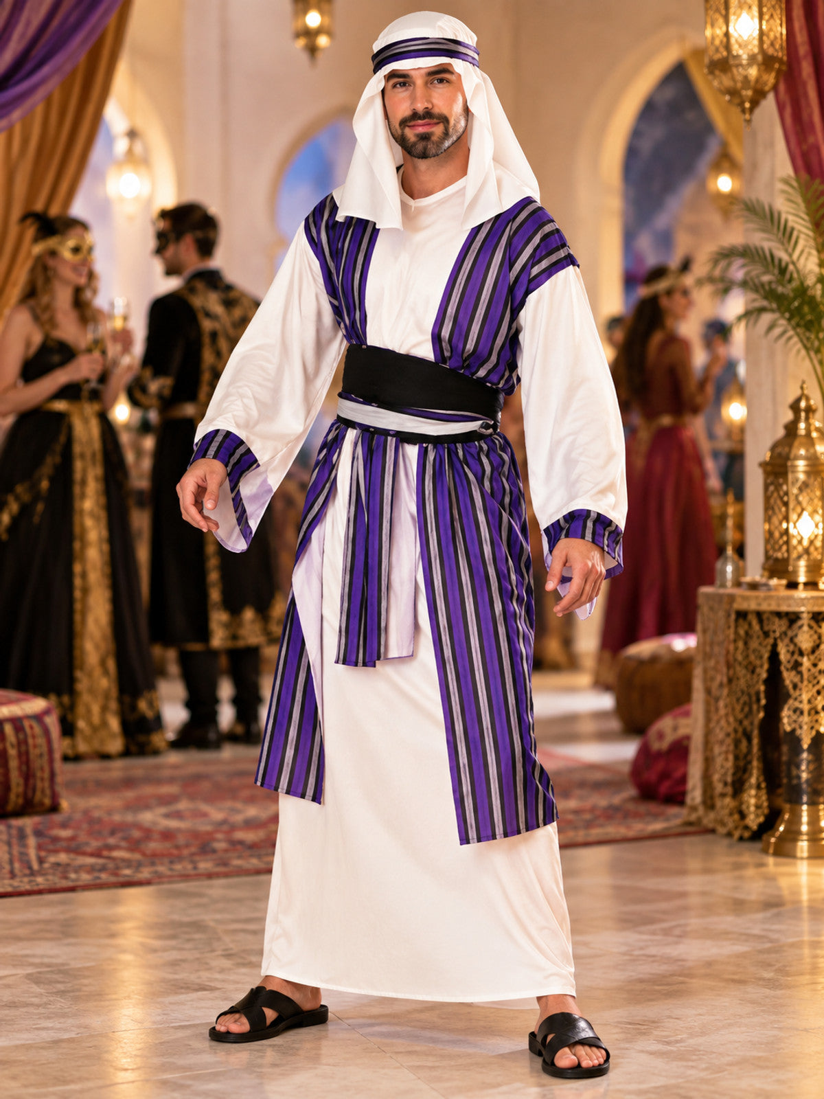 Arabian Carnival Costume with Robe and Headpiece