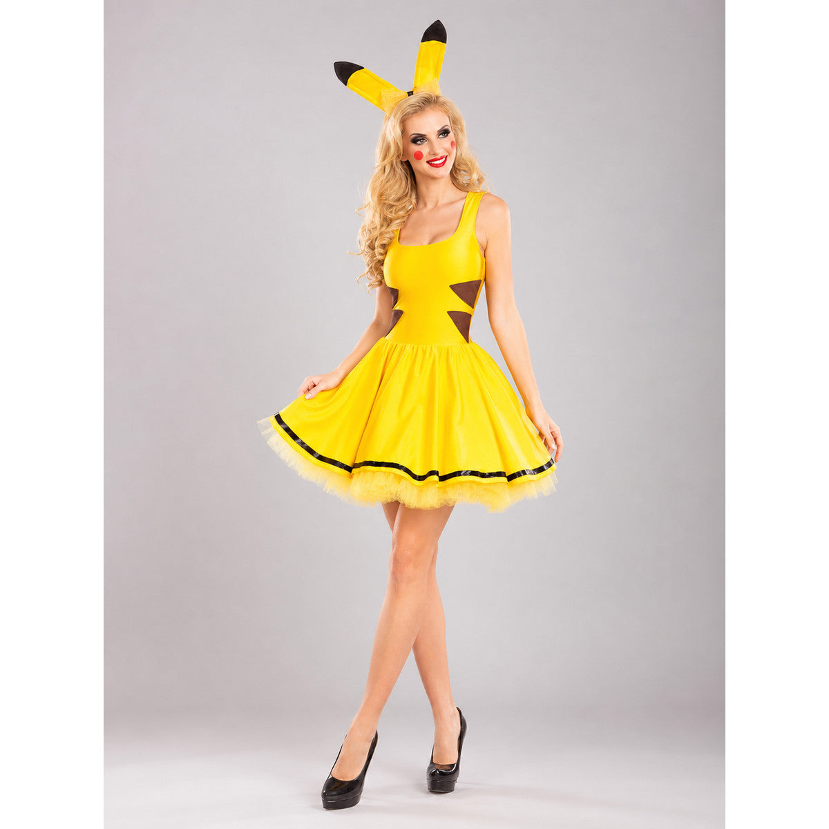 Yellow character costume with ears for cosplay