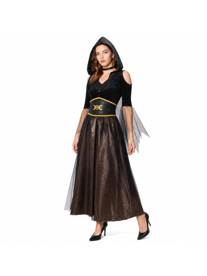 Hooded Cosplay Costume, Long Dress Costume Dresses detail