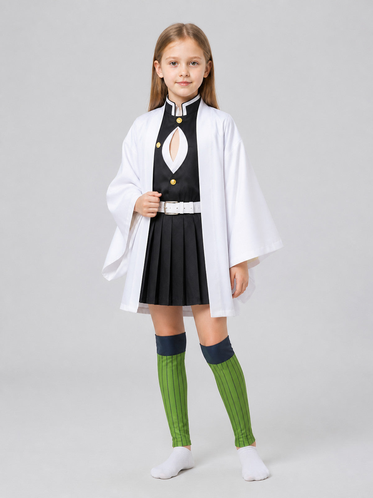Mitsuri Kanroji Cosplay Costume, Polyester, Cape Costume Capes detail