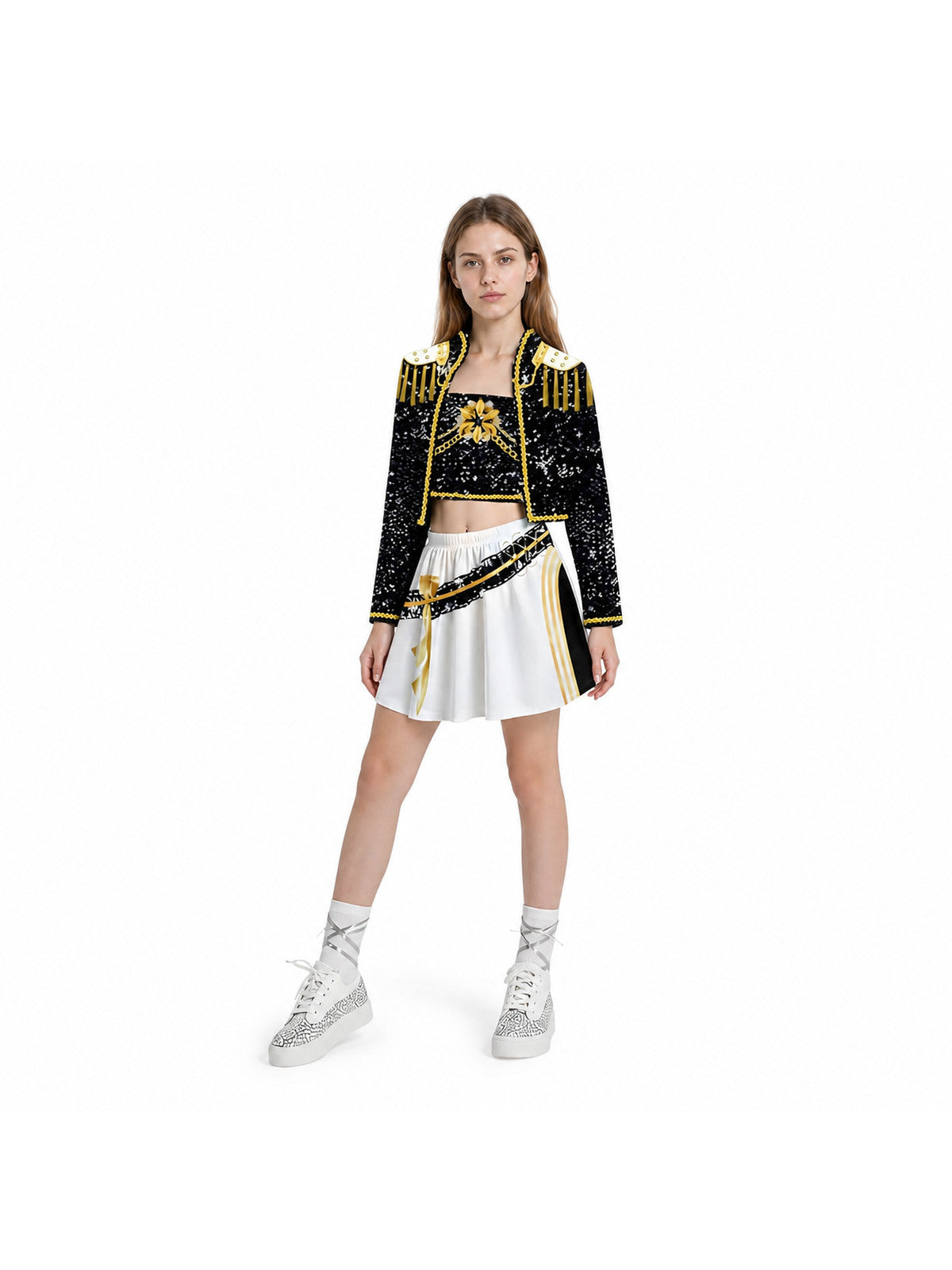 Stage Costume: Top, Jacket, and Skirt with Sequins Costumes detail