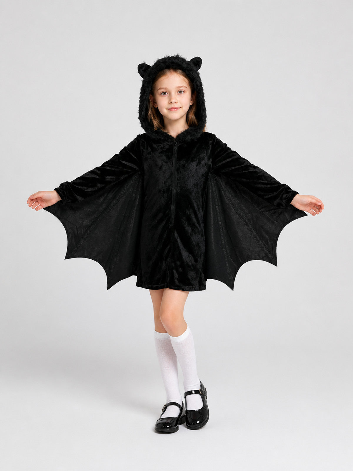 Bat Costume Jumpsuit with Hood for Cosplay Costumes detail