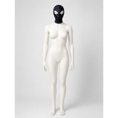 Black Halloween Mask with Gray Spiderweb Pattern for Cosplay lifestyle view