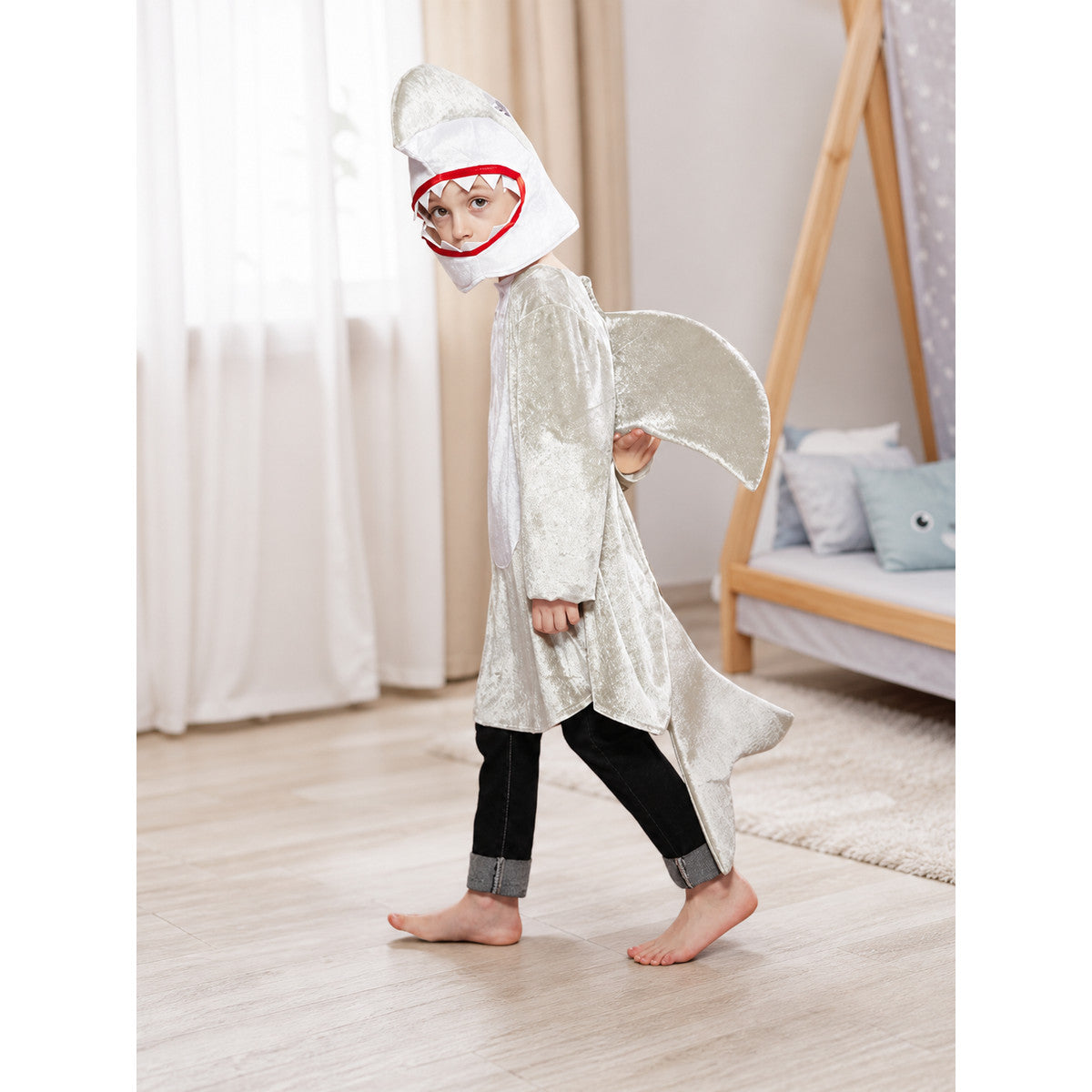 Shark Costume for Role-Playing, Silver lifestyle view