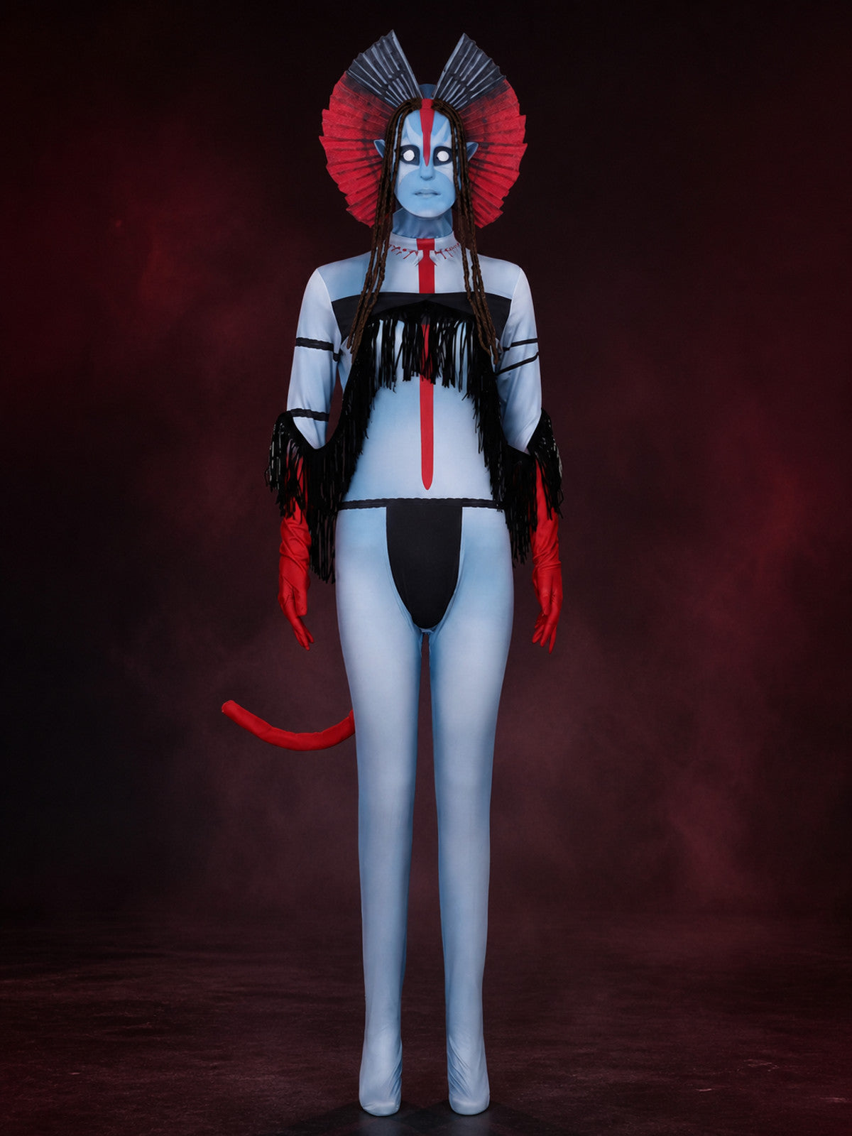 Kids Avatar 3 Volcano Goddess Halloween Bodysuit Costume with Tail