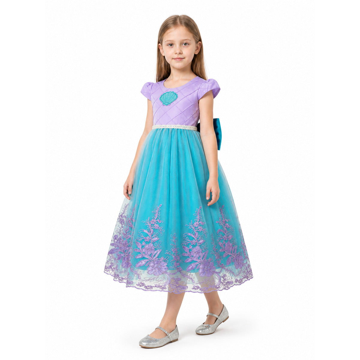 Mermaid Costume Dress with a Full Skirt and Embroidery Costume Dresses detail