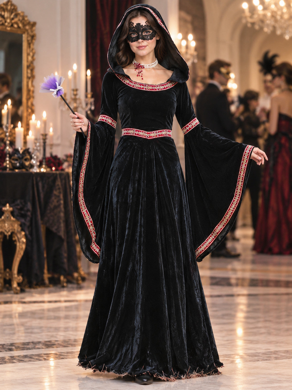 Witch and Vampire Style Hooded Costume