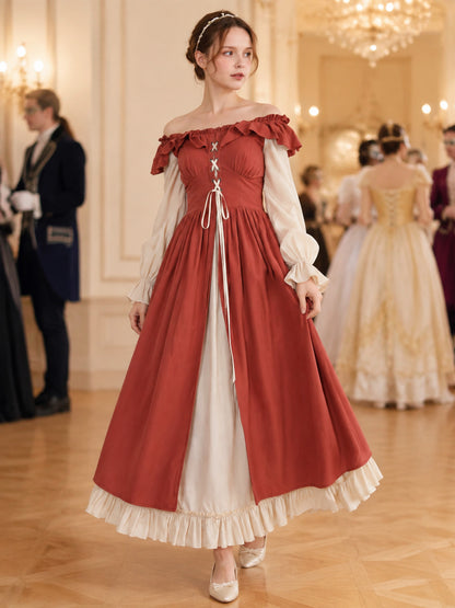 Long Renaissance-Style Dress with a Full Skirt lifestyle view