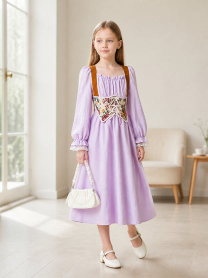 Long-Sleeve Medieval Princess Dress Cosplay lifestyle view