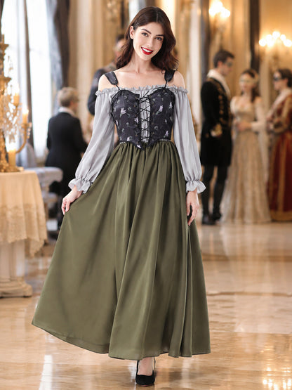 Carnival Maxi Dress with Vest and Lace-Up Detail lifestyle view